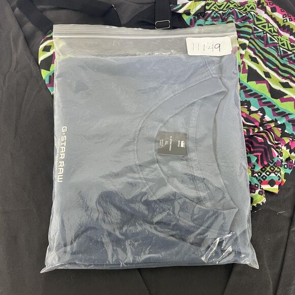 G-Star RAW Shirt Mens XL Blue Oversized Fit Just The Product Logo Tee Crewneck - Picture 10 of 10